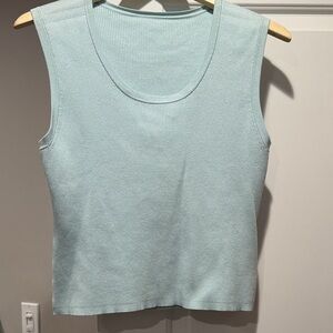 Light Blue Sleeveless Knit Top